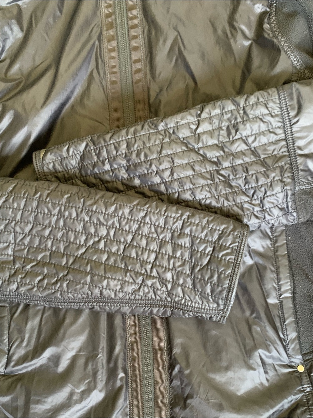 Lululemon Run Bundle Up Jacket Luxtreme Mixrofleece Goose Down Quilted Size 10 - Picture 4 of 7
